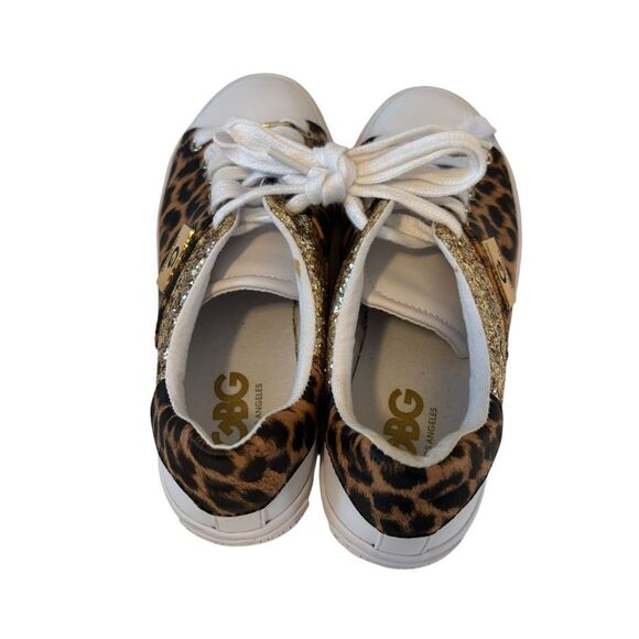 Guess GGMOLLEA Women’s Leopard Print Glitter Accent Low Tops in Ladies Size 6M - Picture 4 of 7